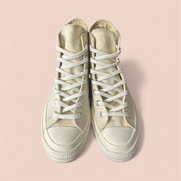 Converse x Play High-Top Cream Canvas Sneakers - Picture 4 of 6